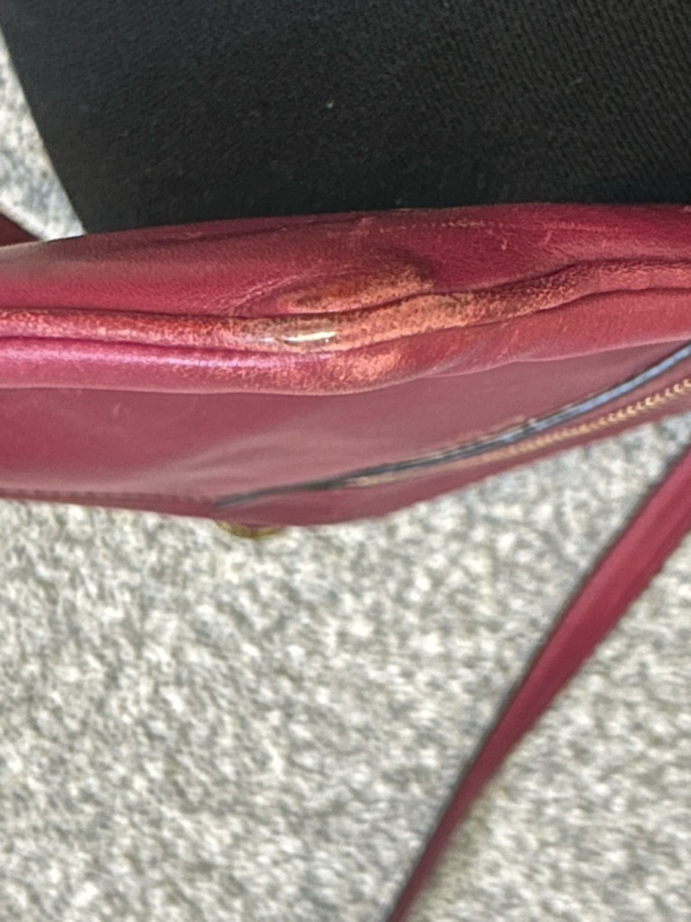 Coach Leather Crossbody Bag in Burgundy - Picture 8 of 10